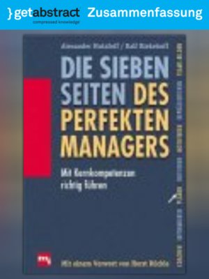cover image of Die sieben Seiten des perfekten Managers (Zusammenfassung)